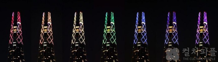 롯데월드타워에 떠오른 일곱 색깔 '희망의 무지개'..."희망과 극복의 메시지"