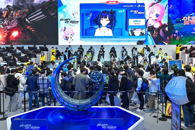 '지스타 2023'에 이세돌 멤버 '릴파' 떴다…넷마블, '데미스 리본' 시연 행사 실시